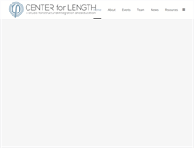 Tablet Screenshot of centerforlength.com